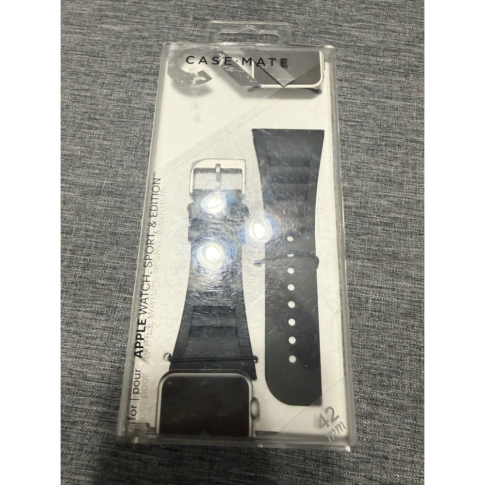 Case-Mate Apple Watch Band 42mm Black Silicone Sport Strap CM032791